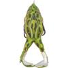 ZMdooreasy Elica rotante rana esca morbida 9 cm 13,6 g doppio gancio realistico esca da pesca per superficie topwater spigola, luccio, trota, attrezzatura d'acqua dolce, colore rosa, giallo, crema (ciano)