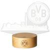 Dortmund Borussia Dortmund BVB - Lampada LED con skyline, logo BVB e cavo USB, colore: Marrone