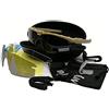 Tryway Occhiali di protezione tattici professionali polarizzati balistici M 3.0 UV400 occhiali di protezione telaio tiro gafas sport all'aria aperta escursioni in bicicletta paintball occhiali (cachi 4lenti)