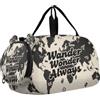GuoChe Borsone da viaggio per bambini, ragazzi e ragazze | Borsone sportivo da notte con scomparto per scarpe Wander Wonder Always Travel Map Design