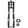 LHHL Mountain bike Forcella Discesa Anteriore 26/27,5/29 asse passante 15x110mm | 1-1/8 dritta/1-1/2 conica Corsa 200 mm Forcella anteriore per bici da downhill Manuale Blocco Freno A Disco