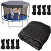 Generic Copertura per trampolino, protezione UV, impermeabile, per 6-8 aste, traspirante, accessorio per tenda per trampolini da 1,8 m a 4,3 m, adatta per uso esterno