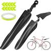 Amengsen Set di parafanghi per bici con nastro riflettente fai da te da 7,9 m, parafanghi regolabili per bicicletta da 61 cm/66 cm/27,5, parafanghi anteriori/posteriori, adatti per mountain bike e