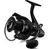 Horett Mulinello da Spinning, 12+1 Cuscinetti a Sfera, Doppia Frizione | Mulinello da Pesca Alla Carpa, Acciaio Inossidabile in Alluminio, Acqua Dolce D'acqua Salata, Impugnatura Sinistra Destra
