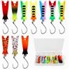 Tufgo 10 esche rotanti in metallo per pesca alla trota, esche oscillanti per carpe, minnow con ganci in acciaio al carbonio, 9,6 cm