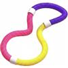 KQFCAZRE Fitness Hoop Cerchio Palestra Anello Allenamento Attrezzo Girovita con Tubo Pvc Morbido E Molla Pieghevole Semplice da Usare per Esercizi in Casa, Rosa, Viola, Giallo, 1.2 Kg