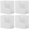 Amosfun Organizer da parete per bilancia, supporti in plastico bianco, set da 4 pezzi, per palestra e bagno, previene cadute accidentali