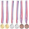 MERRYHAPY 6 Pezzi Medaglie Sportive Oro Argento Bronzo, Medaglie Premio per Competizioni, in Lega di Zinco e Poliestere, con Nastri da Collo, e Adulti, per Premiazioni Sportive e Tornei