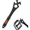 HETYYAEKQ Chiave per pedali 3 in 1 per bicicletta, 15/16/24 mm, lunghezza | Set di attrezzi multifunzione per bicicletta, per estrattore pedivella, riparazione del movimento centrale