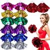 Sosoport 7 Paia Pompom per Cheerleader in Pet Anello per Dita, Facile | Accessori per Cheerleader, Morbido e Comodo, Non Sbiadisce Facilmente, per Tifoseria e Feste Sportive