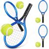 EXCEART 4 Set Miniatura Tennis Racchette e Palline, Set Creativo | Aspetto Realistico, Plastico Resistente All'usura, Portatile e Versatile, per Casa delle Bambole