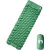 KMUNGDWG Materassino autogonfiabile con cuscino, 6 cm di spessore, impermeabile, in nylon 40D con rivestimento in TPU, include pompa a pedale per un gonfiaggio rapido in 40-60 °C