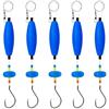 Tufgo 5 galleggianti da pesca caricati ad alta densità in schiuma cilindrica rig per pesca al lago carpa cavedano con doppio sonaglio Sinker da 4,3 cm a 6,5 cm (10/0 # 7,5 cm)
