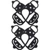 SUPVOX 2 Paia Ramponi da Ghiaccio per Scarpe e Sneakers, Ramponcini Antiscivolo in Plastico, Nero, Misura 40-45, per attività Outdoor e Alpinismo, Uomo e Donna