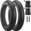 SIMEIQI Set di 2 pneumatici Fat Bike 26 x 4.0 con camere d'aria per bici elettrica da 26 pollici e mountain bike