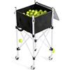 Generico Contenitore For Palline Da Tennis Extra Large For Allenamenti E Partite | Carrello leggero for con ruote e borsa rimovibile, in acciaio inossidabile