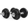 VirtuFit Set di manubri regolabili Pro da 20 kg - 2 manubri corti da 10 kg | regolabile da 2,5 a 10 kg, peso totale 20 kg, valigetta inclusa, 2 manubri, ghisa