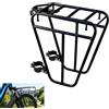 Bcuuozeeing Portapacchi per bicicletta, per ruota anteriore, portapacchi per mountain bike, portata 25 kg, accessori per il trasporto di bagagli, attrezzature sportive e utensili da viaggio