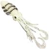 Tufgo Maschera per calamari in PVC a doppia coda da 15 cm per esche marine profonde in PVC (nero 12 cm)