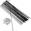 Warmhm 36 Set Raggi per Bicicletta in Acciaio 14g Nero Nippli 260mm Set per Bici da Montagna Accessori Resistenti e Durevoli