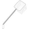 Thinp Retino per acquario, 8 cm, rete quadrata estensibile | Piccola rete da pesca per gamberetti, con manico allungabile in acciaio inox da 21,5 cm a 48 cm, per acquari, laghetti