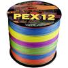 Tufgo 12 fili per lenza da pesca intrecciata 100 m PE forte per pesca in mare bassa memoria diametro sottile acqua salata (4.0 multicolore)