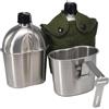 Accarugty Set di pentole da campeggio in acciaio inossidabile con tazza e | Per Escursionismo Picnic Outdoor Cottura Acqua Bollire Sopravvivenza Gear Borsa in Nylon Argento