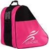 Generic Borsa Porta Pattini Zaino Pattini a Rotelle Borsa Pattini in Linea Zaino Pattini Ghiaccio Roller Skate Storage in Pvc Spesso Traspirante con Tasca, Rosa