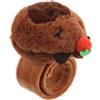 TOYANDONA Panda Peluche Ciondolo per Bici Marrone in Velluto, Pp e Metallo | Decorazione Originale per Ciclismo, per Uso Outdoor e Feste di Compleanno, Attacco Versatile