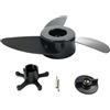 Haofy da Traina a 3 Pale, con Albero da 9,5 Mm, Diametro 9 Cm, for Barca | Fuoribordo con da 3,54 e Foro da 0,37, per Motori Elettrici 12V/24V
