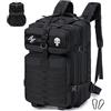 SPAHER 50L Zaino da Trekking Escursionismo Militare Tattico Grande, Nero