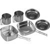 Generic Set da cucina da campeggio in acciaio di sopravvivenza | Set di pentole e padelle da cucina da campeggio, per escursioni all'aperto, viaggi, alpinismo, campeggio, viaggi all'aperto