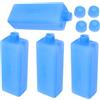 VILLFUL Confezione da 4 Pezzi di Portable Freezer Boxes in PE Blu, Ghiaccini Riutilizzabili per Rinfrescatori d Aria e Ventole Aria Condizionata, per Ristorante e Trasporto Cibo