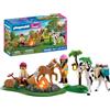 PLAYMOBIL | I Love Horses | Escursione a cavallo con falò | Set da escursione con madre, figlia, cavallo, pony e falò elettronico | Per bambini dai 4 anni in su | 72132