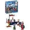 PLAYMOBIL | Knights | Addestramento del cavaliere del drago | Campo di addestramento con cannone, bersagli, manichino di paglia e armi | Per bambini dai 4 anni in su | 72213