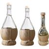 cosedacasa Bottiglia in Vetro impagliata Fiasco da Cantina per Vino da tavola 2 Pezzi casa Particolare Elegante Moderno Ottima Idea Regalo -Set da 2 fiaschi da 500 ml