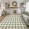 PureCozy Tappeto Salotto 200x300cm Verde Lavabile in Lavatrice Antiscivolo Camera da Letto Grande Tappeti Moderno Geometric Rombo Carpet Soggiorno Cameretta Ufficio Pelo Corto Rug