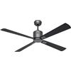 CasaFan Ventilatore Da Soffitto ECO NEO III 132 cm Con WiFi 952202 W Motore Grigio Basalto/Pale Reversibili Nero E Teak