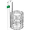 Royal Catering RCBM-42NCS - Raffreddatore a immersione Ø 26 cm, 16 anelli da 60 l in 30 minuti a 25 - 30 °C in acciaio inox a spirale di raffreddamento
