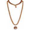 ShivaRatna 4 Mukhi Nepal Origin + (5 Mukhi Rudraksha Mala) Silver Cap - Lab Certified
