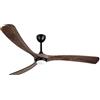 Ovlaim 183cm Silenzioso Motore DC Legno Ventilatore da soffitto Luce | e Telecomando, 3 Lame Grande Ventilatore da soffitto interno esterno per grande soggiorno Garage