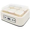 jiumxliu Yogurtiera digitale automatica da 1,5 l, con 6 bicchieri, yogurtiera con timer e controllo della temperatura, yogurt per yogurt greco, formaggio, Natto