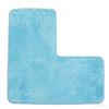 TAOZHUGONG Tappetino da bagno a forma di L, per doccia angolare, multiuso, antiscivolo, ad asciugatura rapida, ad angolo, a forma di L, colore: blu cielo