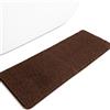 PureSwan Tappeto da bagno lungo 120 x 43 cm, assorbente e lavabile, in ciniglia spessa, antiscivolo, per bagno, doccia, lavandino (marrone)