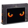 Ulmer Puzzleschmiede Puzzle da 1000 pezzi, occhi di gatto luminosi su sfondo nero, puzzle impossible e accattivante originale, qualità Made in Germany
