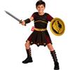 Fun Shack Costume Gladiatore Bambino, Costume Romano Halloween Bambino | Tunica Rossa, Corazza, Bracciali & Scudo, Stile Centurione Romano, Perfetto per Halloween, Ideale per il Gioco di Ruolo