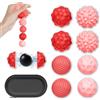 Zyluniy 8 pezzi Palle Magnetiche Anti-Stress, Gioco Sensoriale Portatile in Silicone, perfette contro lo stress e l'ansia (Adatto ad adulti o persone dai 14 anni in su) (Rosa)