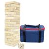JacJoe All Pro Torre di legno da gioco impilabile in legno, 54 pezzi, giochi da cortile per la famiglia (grande-1,48 m)