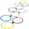 PETSOLA 10 Cerchi per Il Gioco della Campana con 10 Connettori. Divertimento Assicurato per Box E Aree Gioco, 28 cm