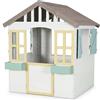 WONDERMAKE® Design Casetta per Bambini in Legno con 2 Aiuole e Porta + Finestra Magnetica, Casetta Giocattolo per Bambini da 3 Anni, per Giardino, All'aperto, Resistente alle Intemperie, Piccola e